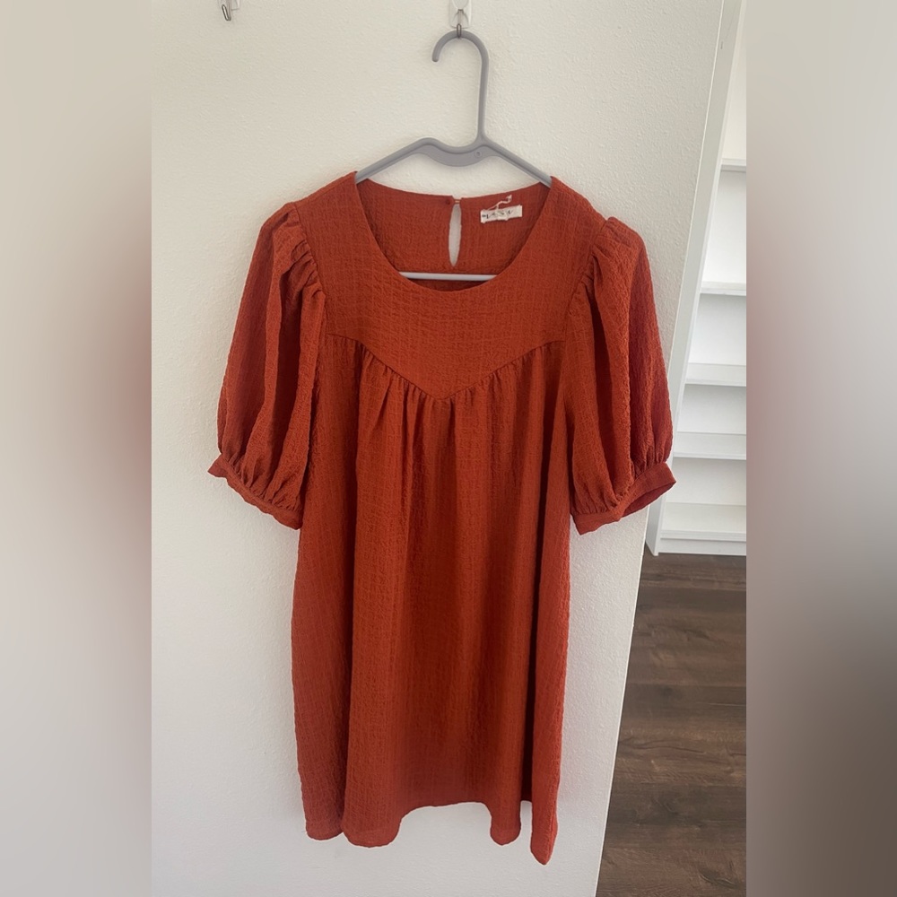 Burnt orange Maisie Dress, small.